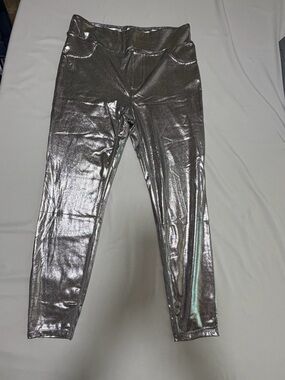 HALARA Silver Metallic High-Rise Leggings